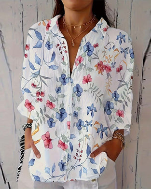 Bluse Mit Botanischem Blumenprint