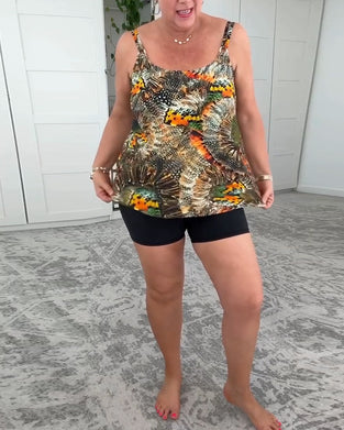 Badeanzug Zwei-Teilig Bedruckt Boxershorts