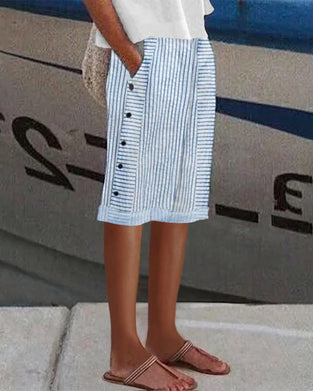 Shorts lässig gestreifte Tasche