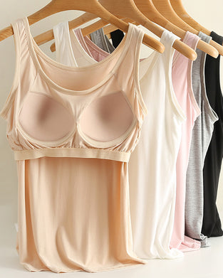 Camisole Top Einteilig Einfarbig Unterziehteil