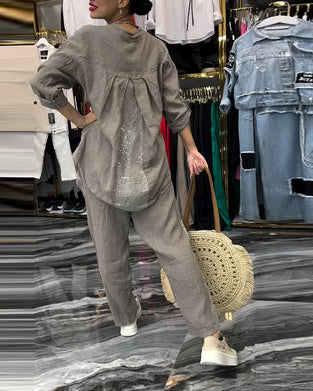 Anzug stehkragen tasche lässig