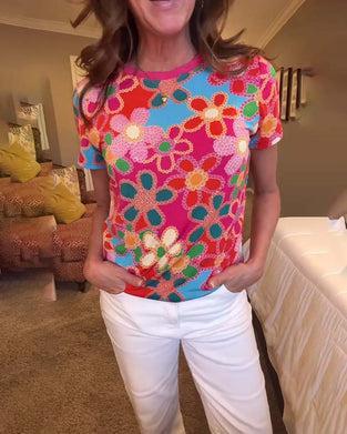 T-Shirt Slim Fit Kurzarm Bedruckt