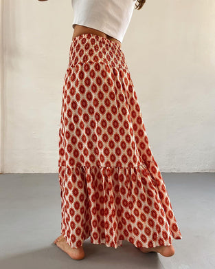 Eleganter, plissierter rock mit print