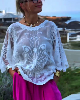 Bluse Einfarbig Modisch