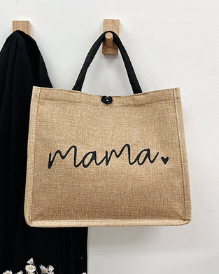 Tragbare Umhängetasche aus Leinen mit großer Kapazität