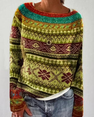 Pullover mit Rundhalsausschnitt und Farbblockdesign