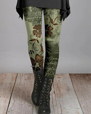 Retro-Leggings Im Ethnischen Stil