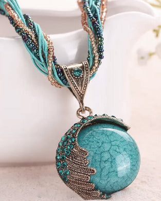 Boho handgeflochtener Kettenanhänger