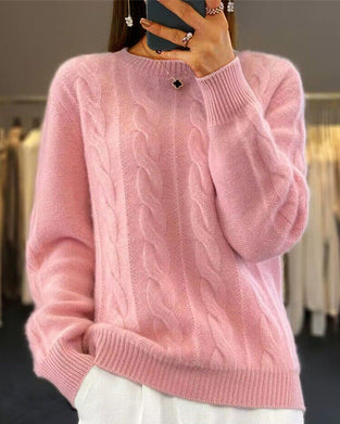 Pullover mit Unifarben und Wendungen