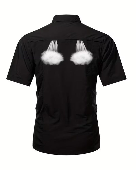 Hemd Aus Atmungsaktivem Material Kurzarm Lässiger Look