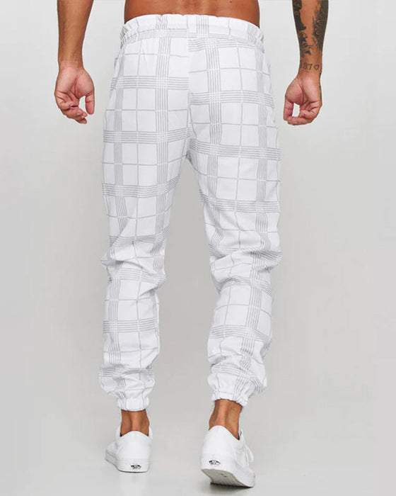 3D-Digital-Plaid-Hose für Herren
