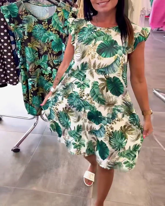 Kleid Vielseitig Bedruckt