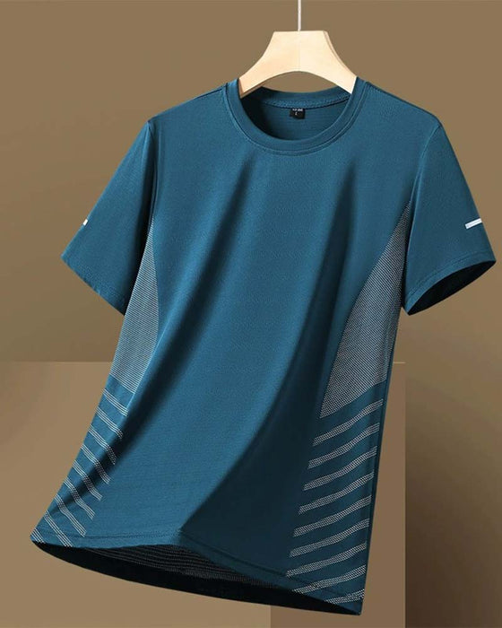 T-Shirt Herren Seitenstreifen Eisseide