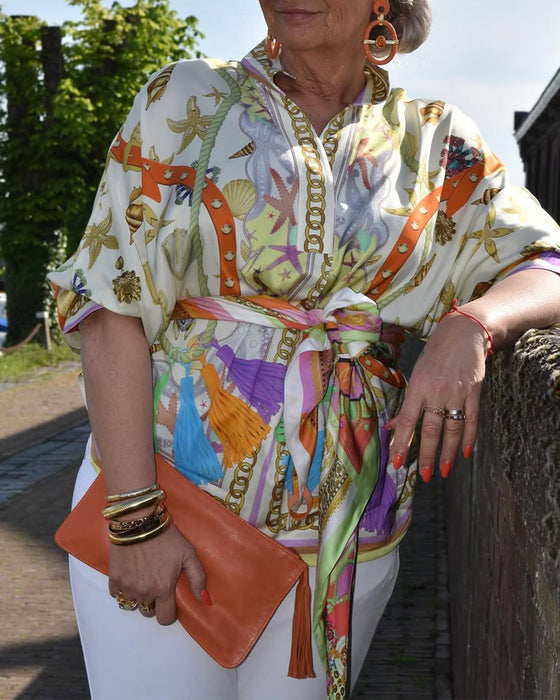 Bluse im Bohemian-Stil lässig