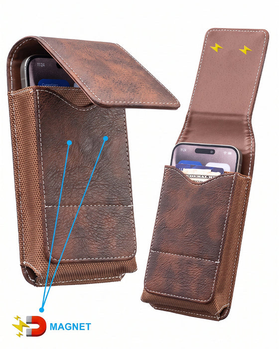 🔥 Gürteltasche Handy-Holster 📱 Mehrfachtasche Lederholster Mit Kartenhalter