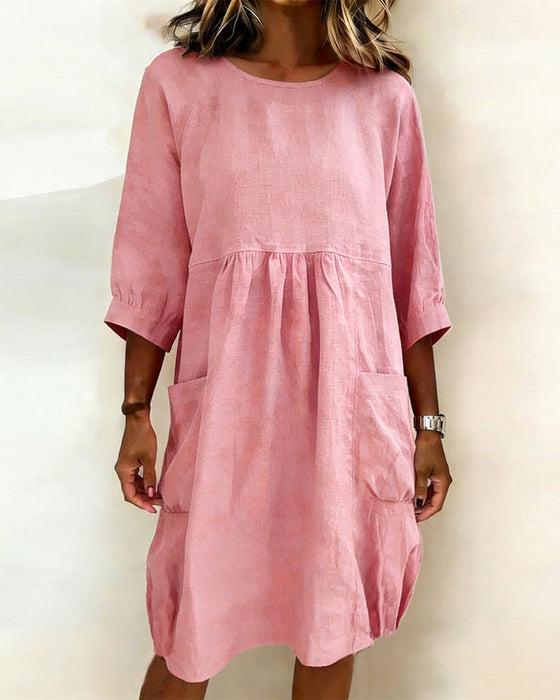 Kleid Dreiviertelärmel Weit