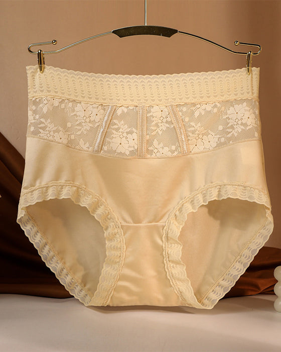 Hochtaillierte Spitzenunterhose für Damen
