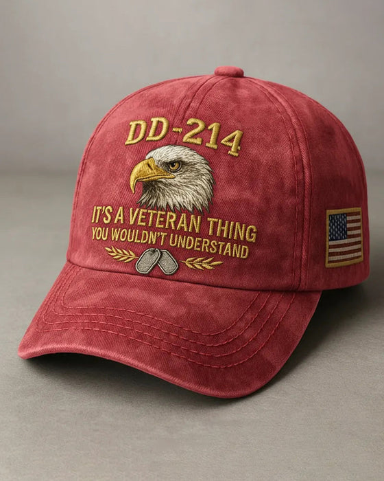 Mütze DD-214 Veteran 3D-Bestickt