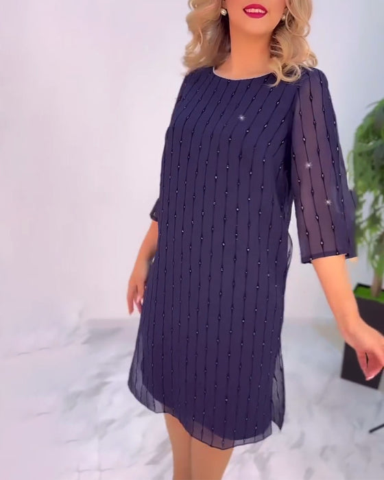 Kleid einfarbig plissiert