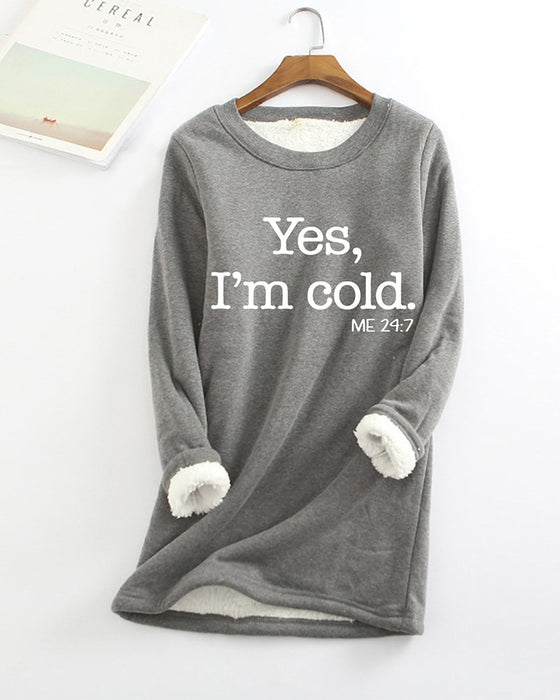 Pullover-Sweatshirt mit englischem Aufdruck