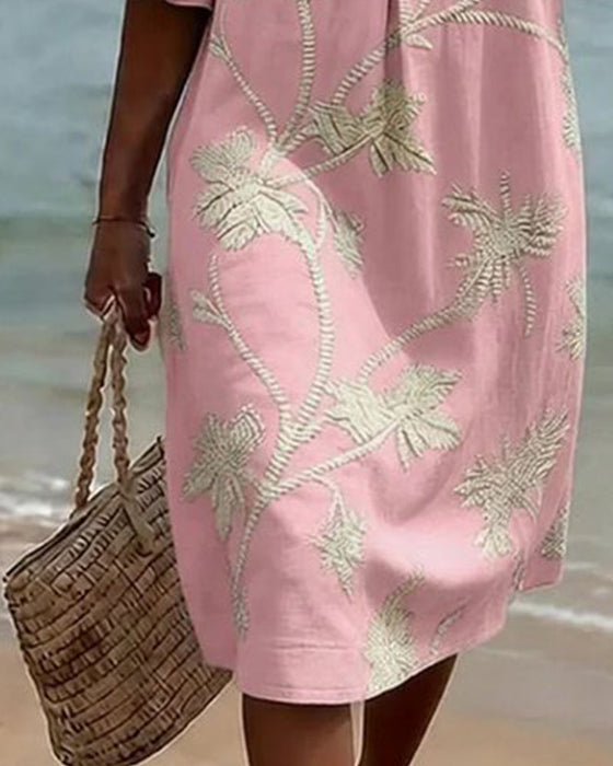 Kleid Petite V-Ausschnitt Rüsche 3/4-Arm