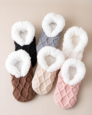 Kuschelige Anti-Rutsch Thermo-Bodensocken