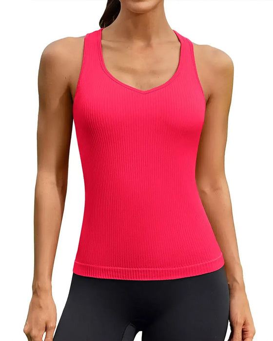 Tank Top Racerback Träger Integrierter Bh
