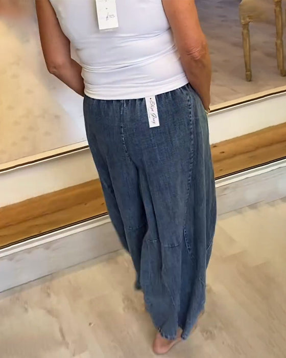 Jeans mit elastischem Bund im lässigen Stil