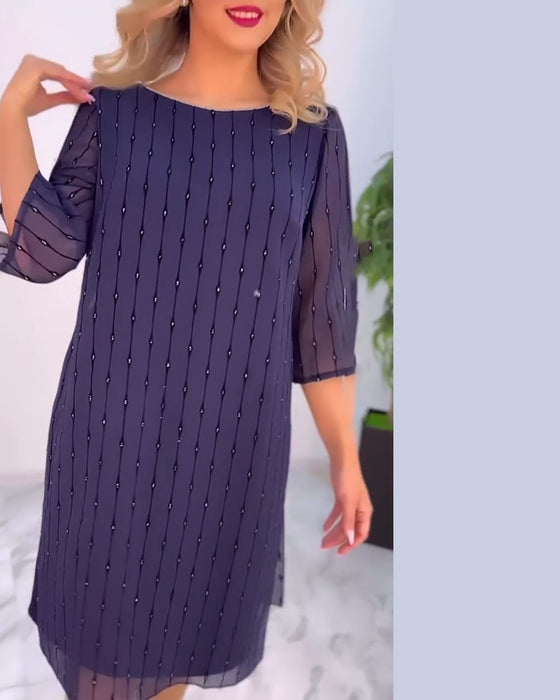 Kleid einfarbig plissiert