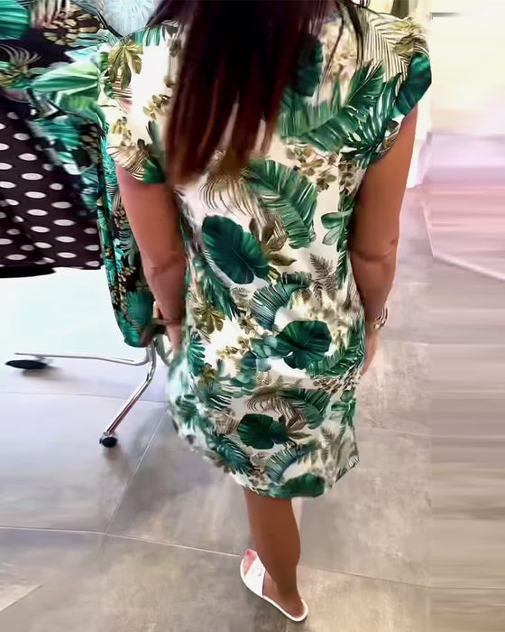 Kleid Vielseitig Bedruckt