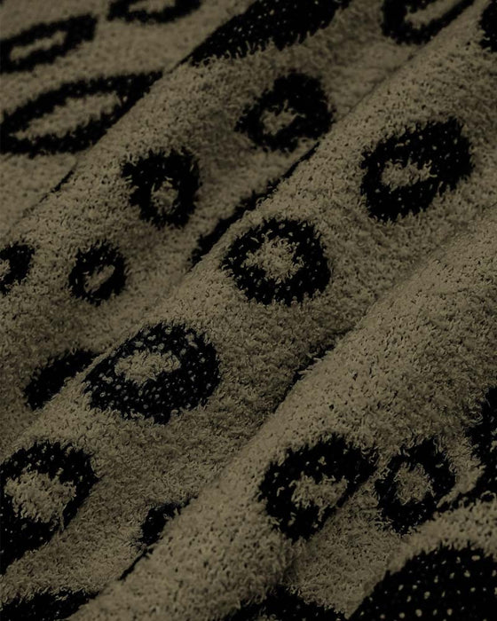 Cardigan Locker Leopardenmuster Langarm