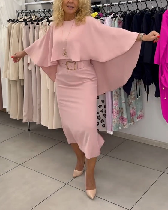 Kleid Fashionabler Runder Hals Elegant