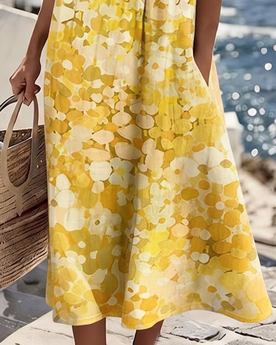 Kleid Blumenbedruckt Locker