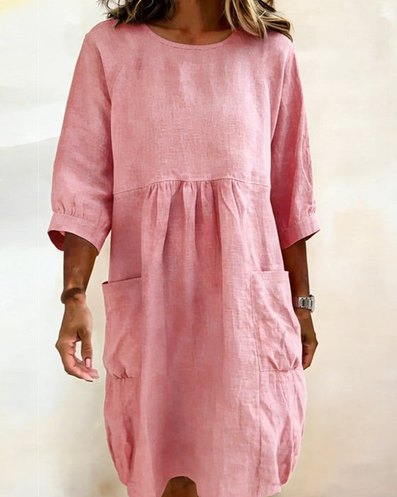 Kleid Dreiviertelärmel Weit