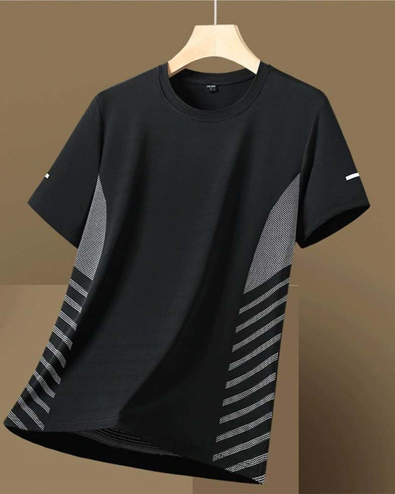 T-Shirt Herren Seitenstreifen Eisseide