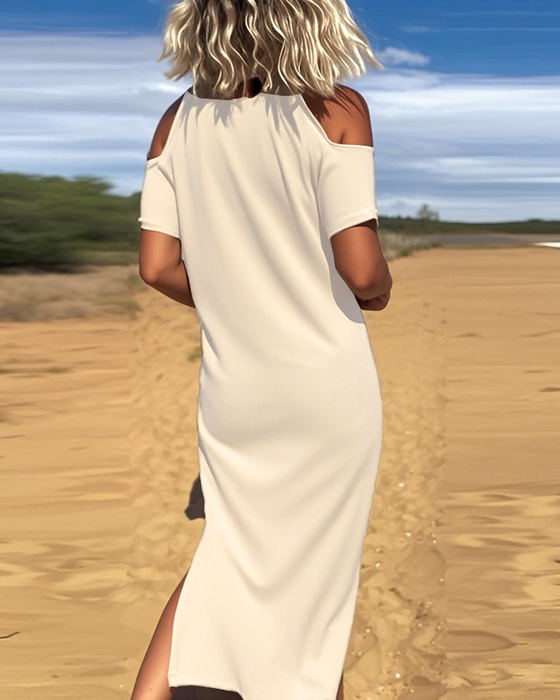 Kleid Mode Casual Trägerlos Schlank