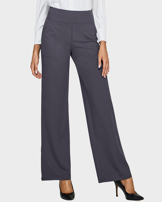 Hose Damen High Waist Stretch Casual Yoga Weites Bein