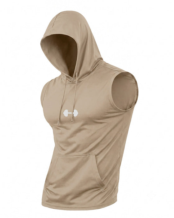 Tank Top Hoodie Sweatshirt Ärmellos Kordelzug