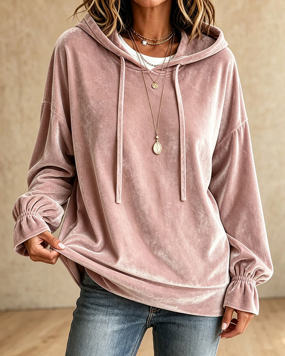 Hoodie Einfarbig Langarm