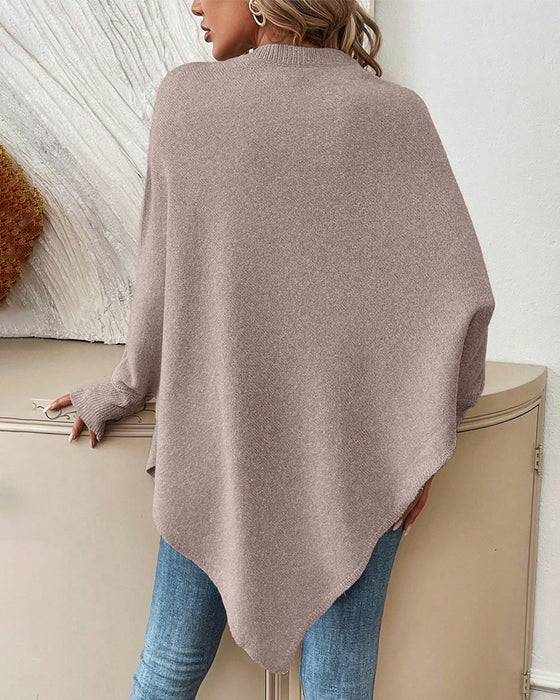 Blumiges Weites Sweatshirt mit Fledermausärmeln