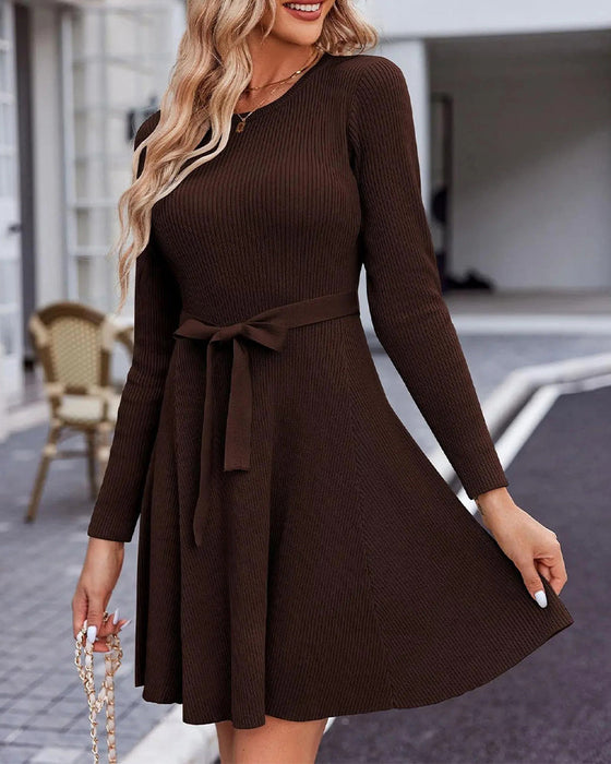 Kleid Langarm Bindung