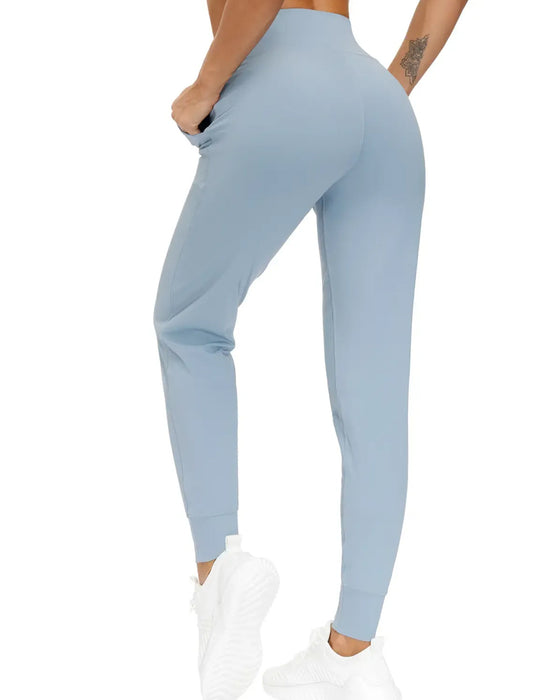 Hose Hohe Taille Tasche Unifarben Lang
