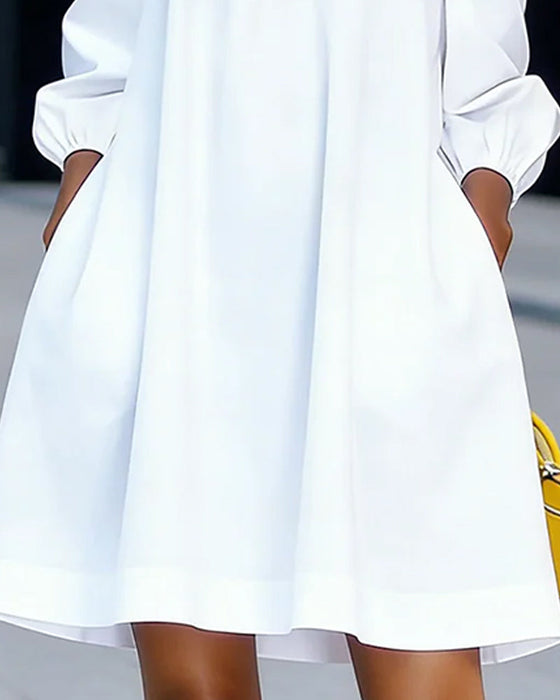 Kleid Off-Shoulder Blumig Akzent