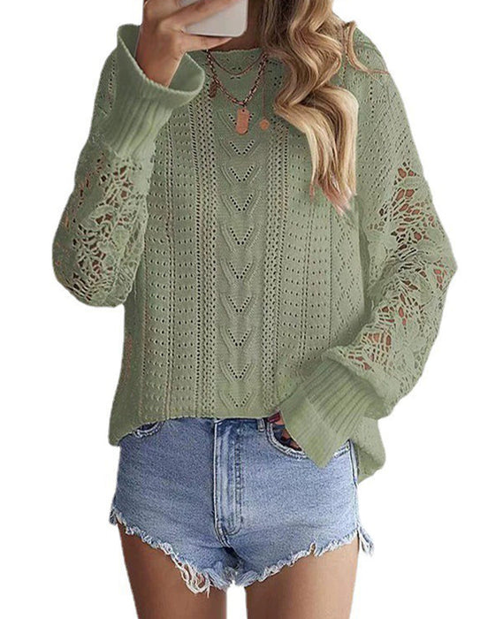 Pullover Einfarbig Rundhals