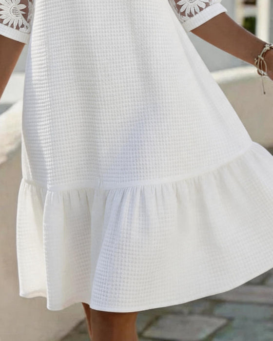 Kleid Daisy Patchwork Waffel