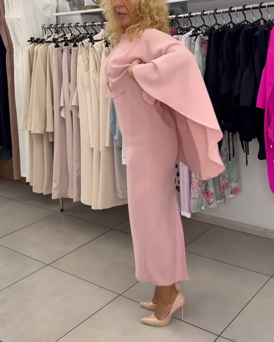 Kleid Fashionabler Runder Hals Elegant