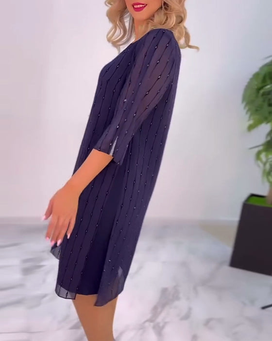 Kleid einfarbig plissiert