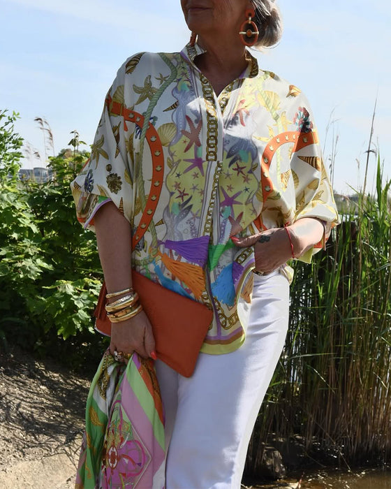Bluse im Bohemian-Stil lässig