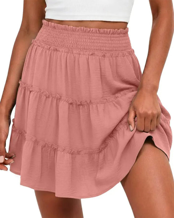 Unterteil Elastische Taille Mit Integrierten Shorts
