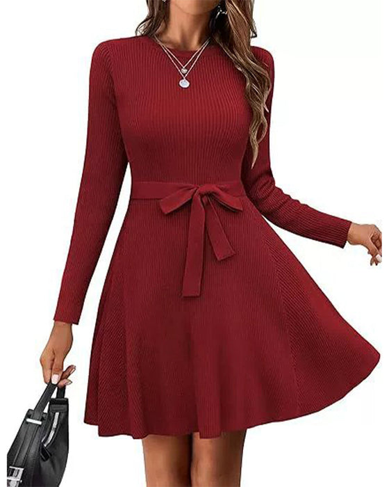 Kleid Langarm Bindung